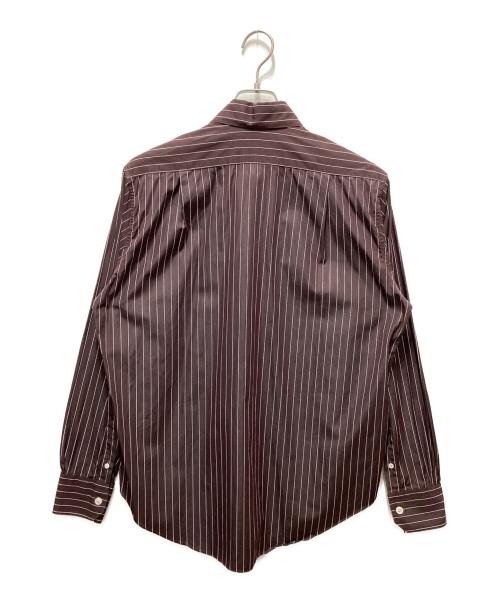 camisas manolo（カミサス マノロ）camisas manolo (カミサス マノロ) ストライプシャツ ブラウン サイズ:46の古着・服飾アイテム