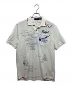 POLO RALPH LAURENポロ・ラルフローレン）の古着「クラシック フィット メッシュ グラフィック ポロシャツ」｜ホワイト