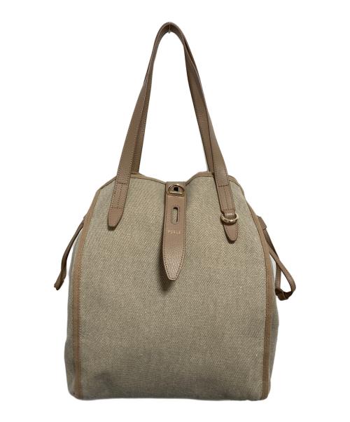 FURLA（フルラ）FURLA (フルラ) NET L TOTE トートバッグ ベージュの古着・服飾アイテム