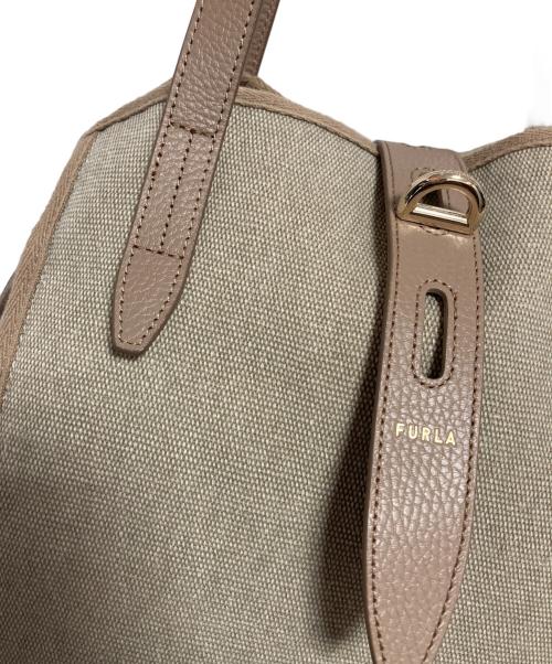 FURLA（フルラ）FURLA (フルラ) NET L TOTE トートバッグ ベージュの古着・服飾アイテム