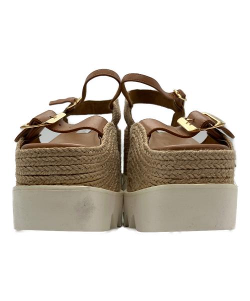 STELLA McCARTNEY（ステラマッカートニー）STELLA McCARTNEY (ステラマッカートニー) エリスプラットフォームサンダル ブラウン サイズ:SIZE37 2/1の古着・服飾アイテム