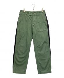 BEAMS PLUS×Engineered Garments（ビームスプラス×エンジニアドガーメンツ）の古着「Back Satin Diner Fatigue Pants」｜オリーブ