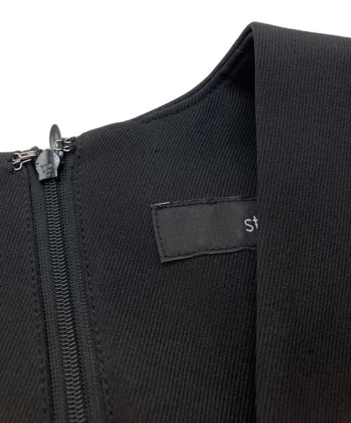 styling/（スタイリング）styling/ (スタイリング) ラッフルドッキングワンピース ブラック サイズ:1の古着・服飾アイテム