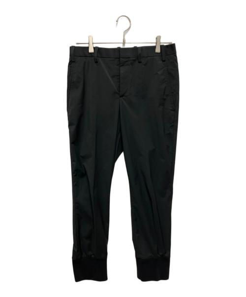 NEIL BARRETT（ニールバレット）NEIL BARRETT (ニールバレット) リブストレッチナイロンパンツ ブラック サイズ:44の古着・服飾アイテム