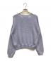 Rie miller (リエ ミラー) テープヤーンボートネックプルオーバーニット ブルー サイズ:38 未使用品：6000円