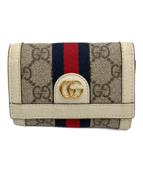 GUCCI（グッチ）GUCCI (グッチ) 3つ折り財布 アイボリーの古着・服飾アイテム
