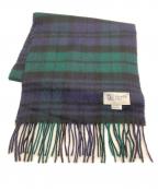 JOHNSTONS OF ELGINジョンストンズオブエルガン）の古着「カシミヤマフラー」｜ネイビー