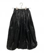 TORRAZZO DONNAトラッゾドンナ）の古着「エコレザーバルーンスカート」｜ブラック