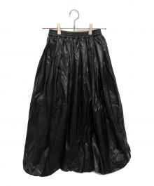 TORRAZZO DONNA（トラッゾドンナ）の古着「エコレザーバルーンスカート」｜ブラック
