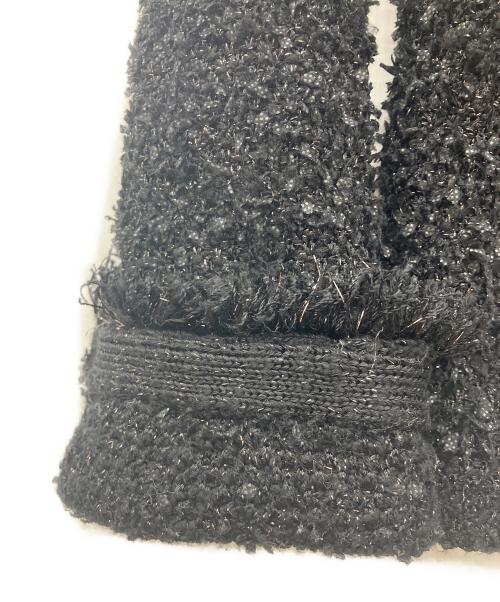 La boutique BonBon（ラブティックボンボン）La boutique BonBon (ラブティックボンボン) ファンシーツイードニットカーディガン ブラック サイズ:FREEの古着・服飾アイテム