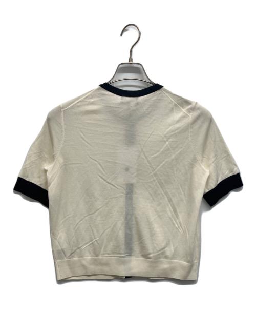 theory（セオリー）theory (セオリー) REGAL WOOL SILK TRIM CARDI アイボリー サイズ:S 未使用品の古着・服飾アイテム