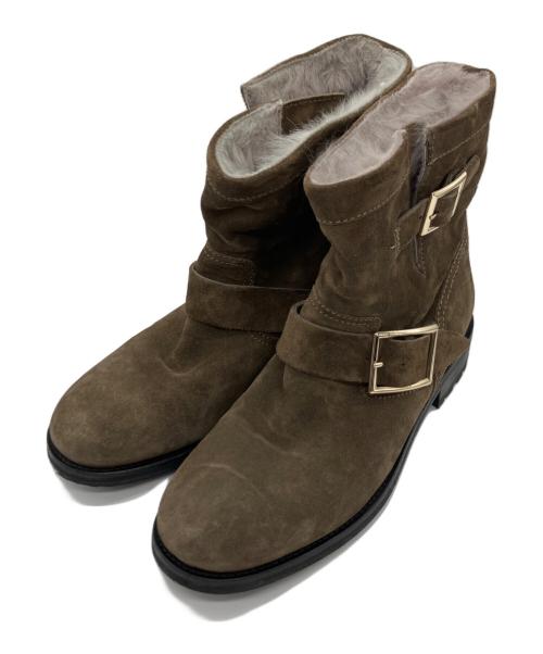 JIMMY CHOO（ジミーチュウ）JIMMY CHOO (ジミーチュウ) YOUTHエンジニアブーツ ブラウン サイズ:37の古着・服飾アイテム