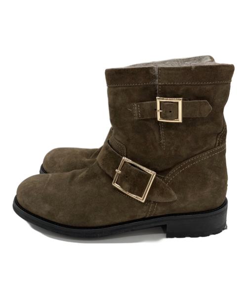 JIMMY CHOO（ジミーチュウ）JIMMY CHOO (ジミーチュウ) YOUTHエンジニアブーツ ブラウン サイズ:37の古着・服飾アイテム