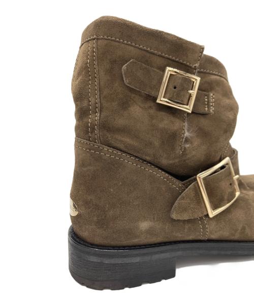JIMMY CHOO（ジミーチュウ）JIMMY CHOO (ジミーチュウ) YOUTHエンジニアブーツ ブラウン サイズ:37の古着・服飾アイテム