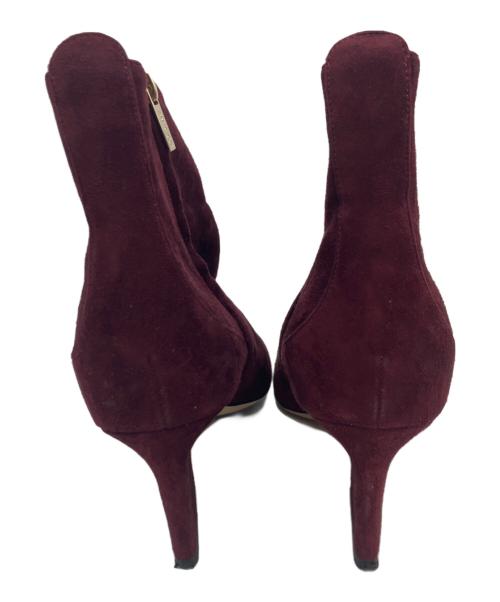 JIMMY CHOO（ジミーチュウ）JIMMY CHOO (ジミーチュウ) スウェードショートブーツ ボルドー サイズ:37の古着・服飾アイテム