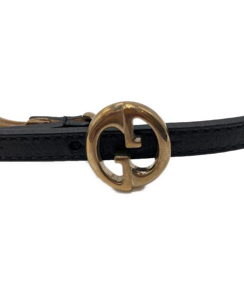GUCCI（グッチ）GUCCI (グッチ) GGバックルナローベルト ブラックの古着・服飾アイテム