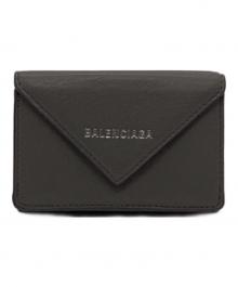 BALENCIAGA（バレンシアガ）の古着「ペーパーミニウォレット」｜グレー