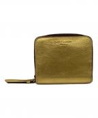 J&M DAVIDSONジェイ＆エム デヴィッドソン）の古着「ラウンドファスナー財布」｜ゴールド