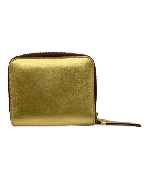 J&M DAVIDSON（ジェイ＆エム デヴィッドソン）J&M DAVIDSON (ジェイ＆エム デヴィッドソン) ラウンドファスナー財布 ゴールドの古着・服飾アイテム