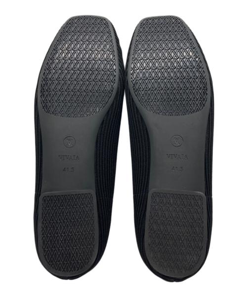 VIVAIA（ビバイア）VIVAIA (ビバイア) スクエアトゥ エクストラワイドフラットシューズ ブラック サイズ:41.5の古着・服飾アイテム