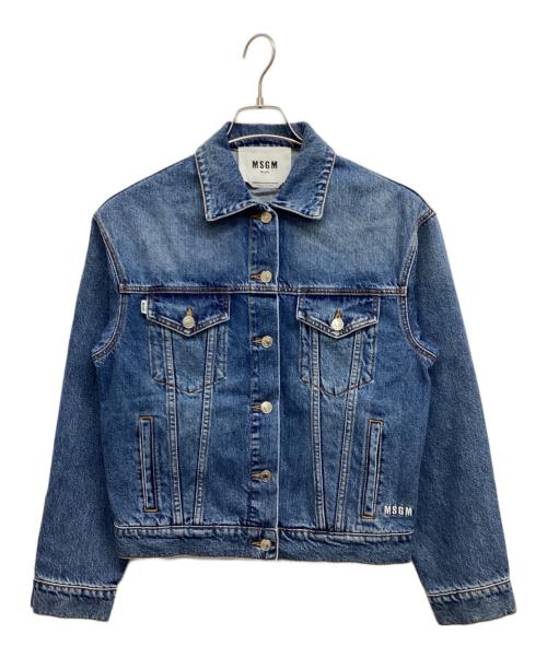 MSGM（エムエスジーエム）MSGM (エムエスジーエム) バックロゴデニムジャケット インディゴ サイズ:40の古着・服飾アイテム