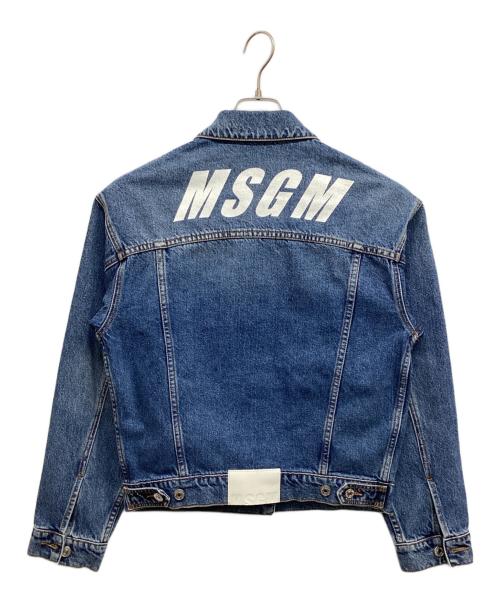 MSGM（エムエスジーエム）MSGM (エムエスジーエム) バックロゴデニムジャケット インディゴ サイズ:40の古着・服飾アイテム