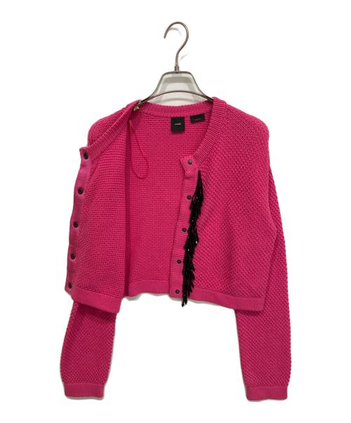 PINKO（ピンコ）PINKO (ピンコ) ビジューニットジャケットセットアップ ショッキングピンク サイズ:Sの古着・服飾アイテム