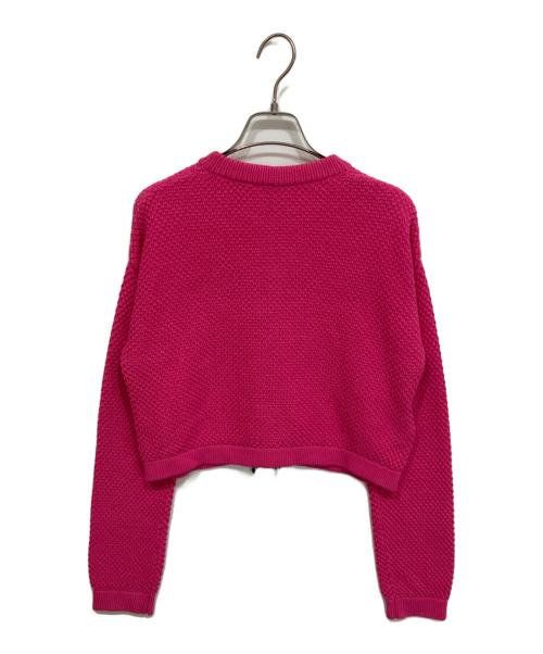 PINKO（ピンコ）PINKO (ピンコ) ビジューニットジャケットセットアップ ショッキングピンク サイズ:Sの古着・服飾アイテム