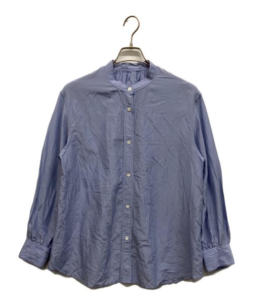Spick and Span（スピック＆スパン）Spick and Span (スピック＆スパン) コットンシルクギャザーシャツ ブルー サイズ:Freeの古着・服飾アイテム