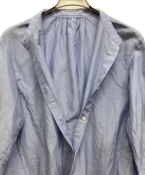 Spick and Span（スピック＆スパン）Spick and Span (スピック＆スパン) コットンシルクギャザーシャツ ブルー サイズ:Freeの古着・服飾アイテム