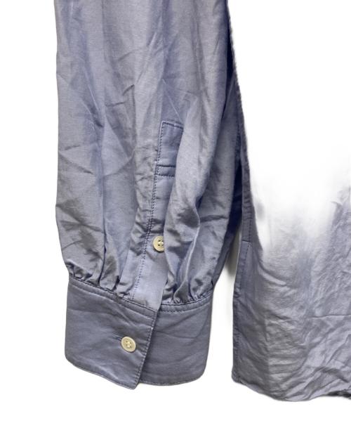 Spick and Span（スピック＆スパン）Spick and Span (スピック＆スパン) コットンシルクギャザーシャツ ブルー サイズ:Freeの古着・服飾アイテム