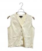theoryセオリー）の古着「Texture Boucle Button Front Gilet」｜アイボリー