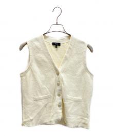 theory（セオリー）の古着「Texture Boucle Button Front Gilet」｜アイボリー