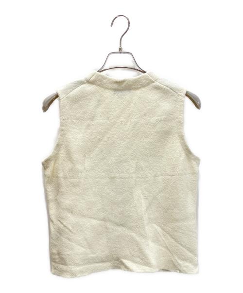 theory（セオリー）theory (セオリー) Texture Boucle Button Front Gilet アイボリー サイズ:Mの古着・服飾アイテム
