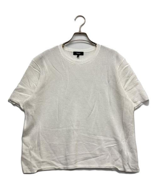 theory（セオリー）theory (セオリー) WOOSTER CREPE KNIT POINTELLE TEE ホワイト サイズ:Mの古着・服飾アイテム