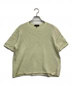 theoryセオリー）の古着「WOOSTER CREPE KNIT POINTELLE TEE」｜ライトグリーン