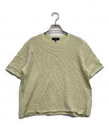 theory（セオリー）の古着「WOOSTER CREPE KNIT POINTELLE TEE」｜ライトグリーン