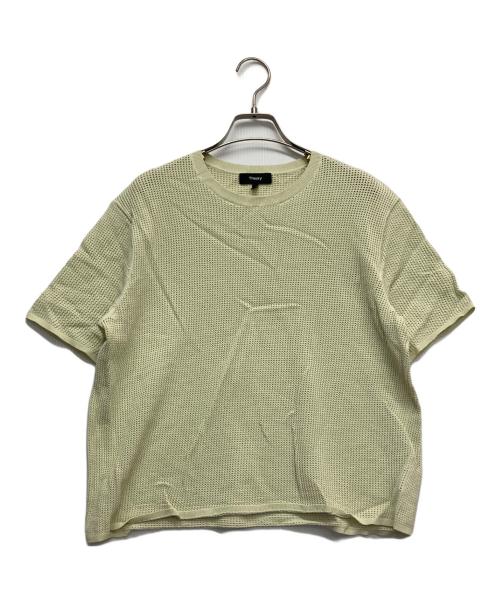 theory（セオリー）theory (セオリー) WOOSTER CREPE KNIT POINTELLE TEE ライトグリーン サイズ:Sの古着・服飾アイテム