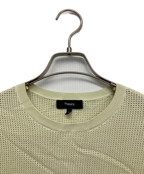 theory（セオリー）theory (セオリー) WOOSTER CREPE KNIT POINTELLE TEE ライトグリーン サイズ:Sの古着・服飾アイテム