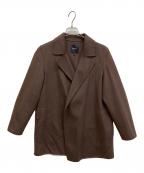 theoryセオリー）の古着「New Divide GC LT Clairene JK  ダブルブレスト チェスターコート」｜ブラウン