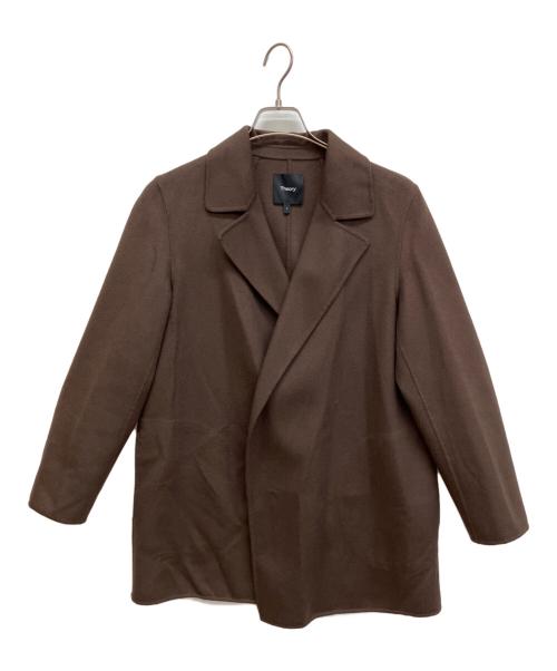theory（セオリー）theory (セオリー) New Divide GC LT Clairene JK  ダブルブレスト チェスターコート ブラウン サイズ:Sの古着・服飾アイテム