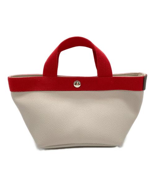 Herve Chapelier（エルベシャプリエ）Herve Chapelier (エルベシャプリエ) リュクス舟形トートバッグ ベージュ×レッドの古着・服飾アイテム
