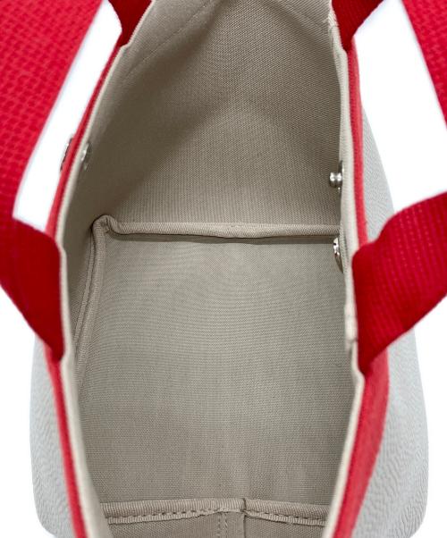 Herve Chapelier（エルベシャプリエ）Herve Chapelier (エルベシャプリエ) リュクス舟形トートバッグ ベージュ×レッドの古着・服飾アイテム