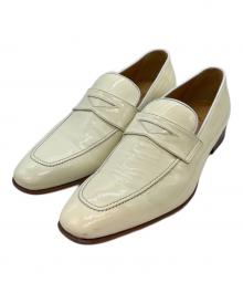 Ferrante（フェランテ）の古着「エナメル コインローファー」｜ホワイト