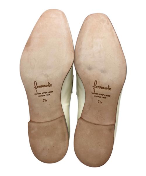 Ferrante（フェランテ）Ferrante (フェランテ) エナメル コインローファー ホワイト サイズ:7　1/2の古着・服飾アイテム