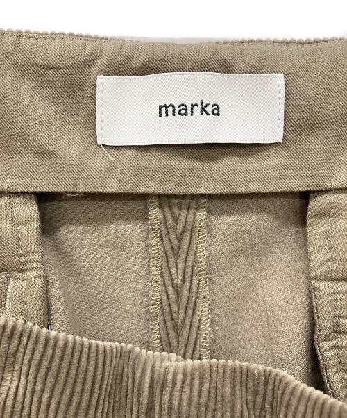 MARKA（マーカ）MARKA (マーカ) 2TUCK COCOON FIT コーデュロイパンツ ブラウン サイズ:3の古着・服飾アイテム