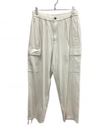 ATON（エイトン）の古着「COTTON VOILE SATIN PARATHUTE CARGO PANTS」｜アイボリー