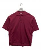 AURALEEオーラリー）の古着「SUPER FINE COTTON SALT SHRINK PIQUE BIG POLO」｜ワインレッド