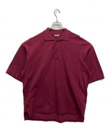 AURALEE（オーラリー）の古着「SUPER FINE COTTON SALT SHRINK PIQUE BIG POLO」｜ワインレッド