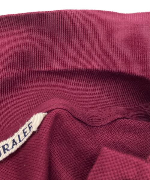 AURALEE（オーラリー）AURALEE (オーラリー) SUPER FINE COTTON SALT SHRINK PIQUE BIG POLO ワインレッド サイズ:5の古着・服飾アイテム